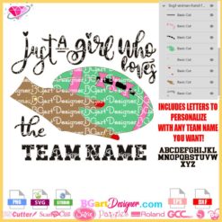 just a girl who loves the football svg cricut, fan girl nfl svg, football fan girl svg, football mom svg