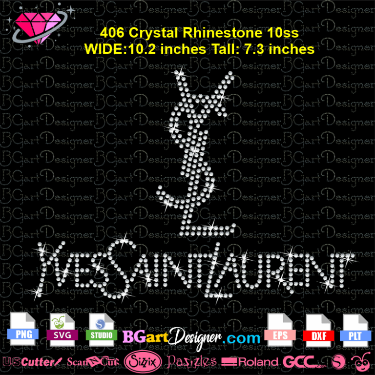 lllᐅ Download YSL Rhinestone SVG - bling Digital template files