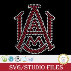 Rhinestone template, logo, Alabama A&M University - AAMU, svg, cricut, vector, cut file, iron on