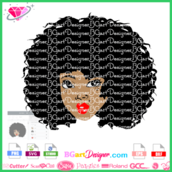afro girl face svg cricut silhouette, afro girl layered design download, baby girl face htv transfer iron on sublimation