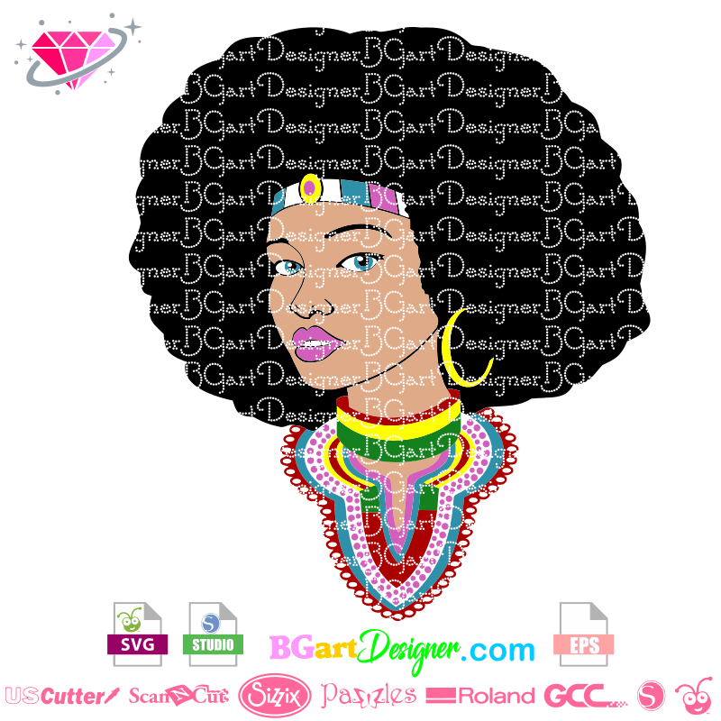 Download Lllá…dashiki Melanin Afro Woman The Best Cut Files Cricut