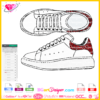 ALEXANDER MCQUEEN Sneakers layered svg sublimation cricut silhouette, white sneaker red larry svg cut file, sneaker shoes svg cuttable png clipart file
