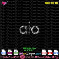 alo logo sport yoga bling rhinestone design