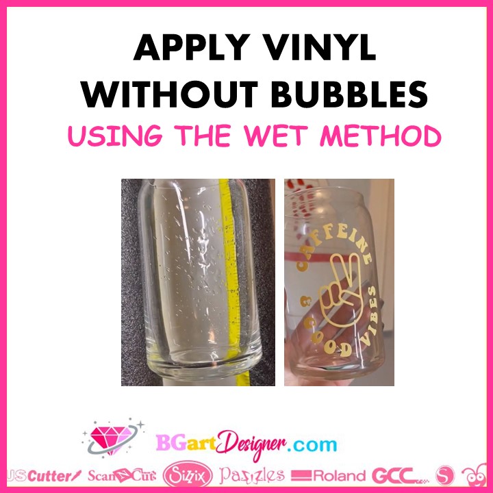 apply vinyl without bubbles using the wet method