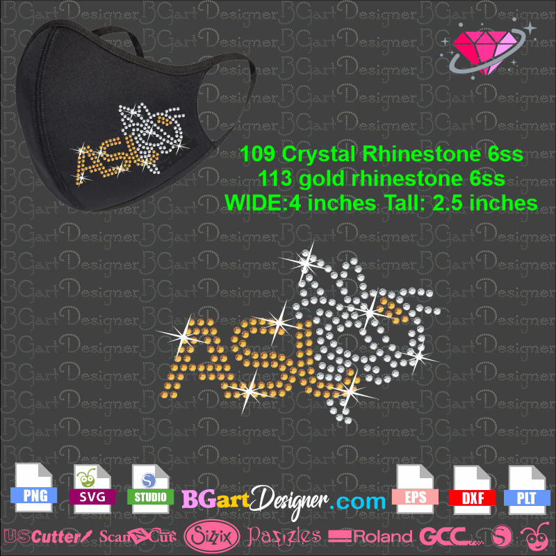 Lllá Alabama State Hornets Rhinestone Bling Silhouette Cricut