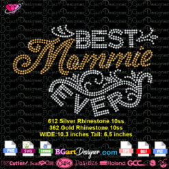 best mommie ever rhinestone template svg, best mom ever bling svg iron on cricut silhouette
