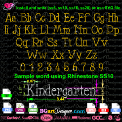 rhinestone font bgartbasic5 ttf svg template, rhinestone alphabet bling install, bling font template download, rhinestone bling letters cuttable sublimation