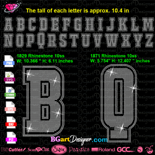 rhinestone template svg big letters alphabet, bling letters svg cricut, download rhinestone font cricut silhouette