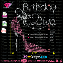 Download Lllá…diva Heel Template Bgartdesigner Best Custom Rhinestone