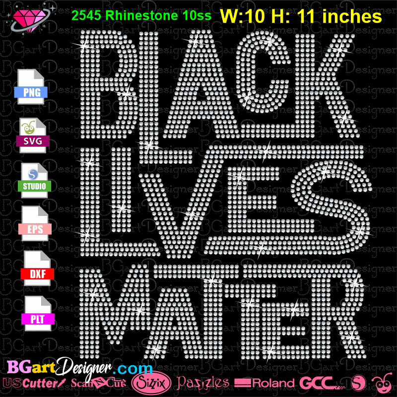 Download Lllá…black Lives Matter Rhinestone Blm Bling Svg Cricut File