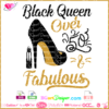 Black Queen over 50 and fabulous svg, black queen 50 birthday svg cut file, vector cutting files cricut, silhouette cameo, high heels svg, lipstick svg