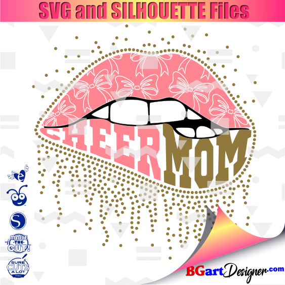Download Lllá…cheer Mom Bow Lips Bgartdesigner Cricut And Silhouette Designs