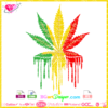 cannabis leaf dripping svg cuttable cricut, Marijuana cannabis plant, smoke weed file, cutting file silhouette,