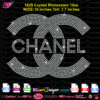 Chanel centered logo rhinestone svg cricut silhouette