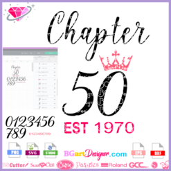 download chapter 50 est 1970 vinyl htv svg cricut silhouette, Fabulous since vector cut file, chapter 50 est years numbers crown layered image svg cricut silhouette, chapter custom year bling download, chapter bundle svg, chapter 30 kiss svg, queen 60 fabulous diva bling svg