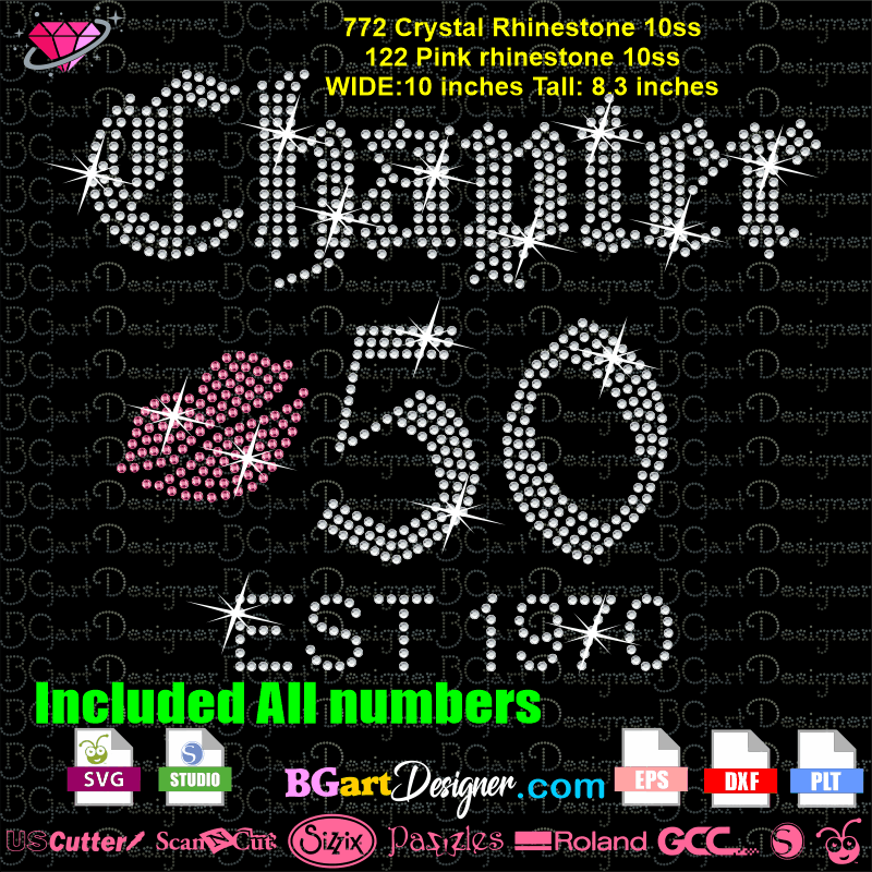 Download lllᐅ Download Chapter numbers bling - rhinestone ...