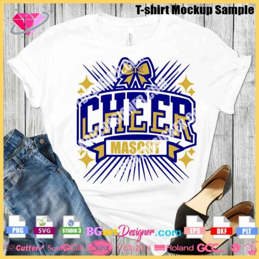 Cheerleading Mascot SVG File for DIY Projects. Layered Vector Design for Cricut and Silhouette Machines. Ideal for Custom Cheer T-shirts, Crafting, and Personalized Gifts. Instant Download Available. #CheerTshirt #MascotSVG #DIYCrafts #VectorDesign