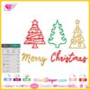 Christmas Tree Trio svg, Merry Christmas SVG cut file, Three Christmas tree layered cuttable, Buffalo Plaid sublimation