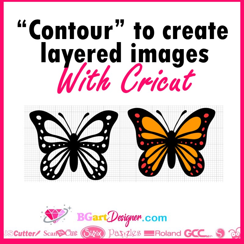contour to create layered images with cricut