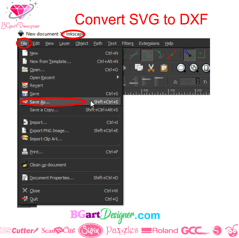 Convert SVG to DXF