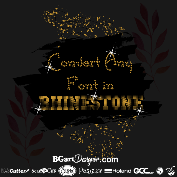convert any font in rhinestone free, tutorial, How to Convert Fonts in Rhinestones in Silhouette Studio / cricut design space, Converting a Script Text into Rhinestones