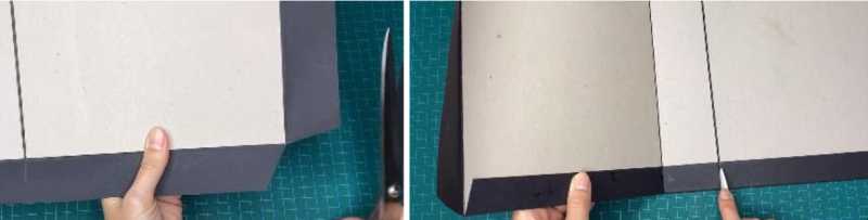 cover a cardboard with paper craft