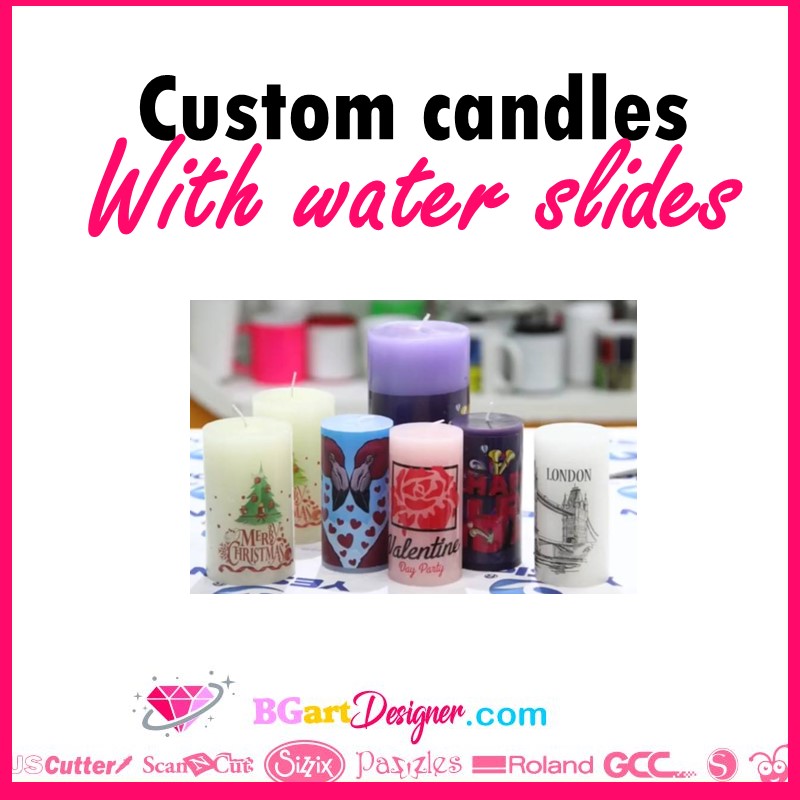 custom canldes with water slides