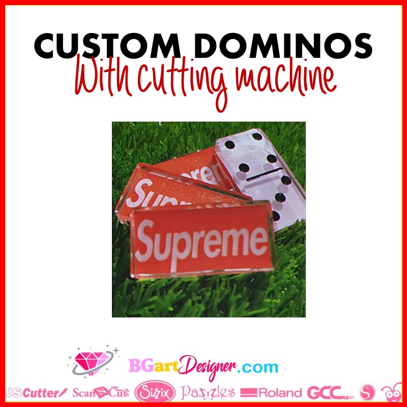 custom dominos with a cutting machine