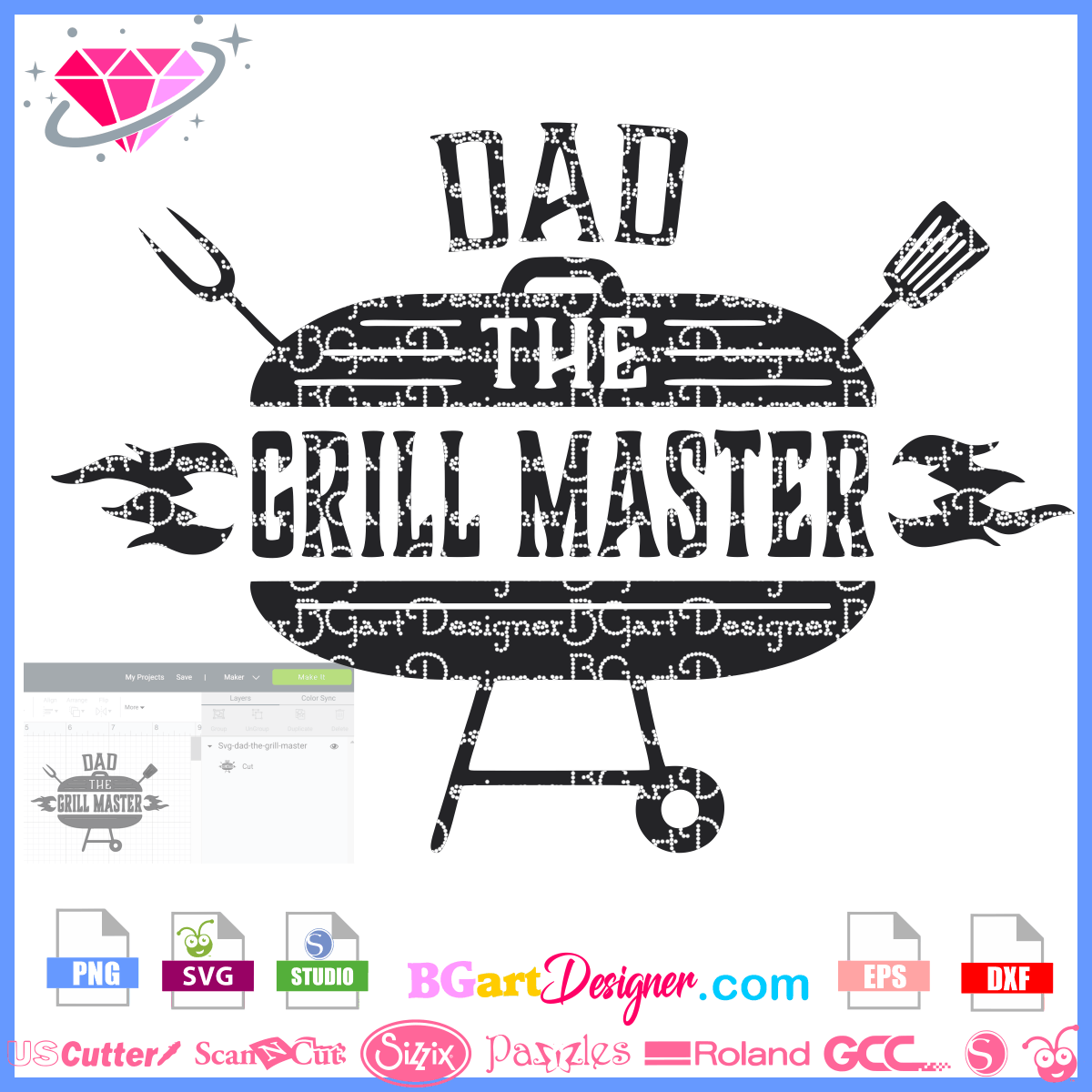 Download Lllá…dad Grill Master Svg Cricut Cameo Fathers Day
