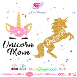 Unicorn Dad, Daddycorn, dadicorn, svg, cricut file,unicoen mom svg, instant download