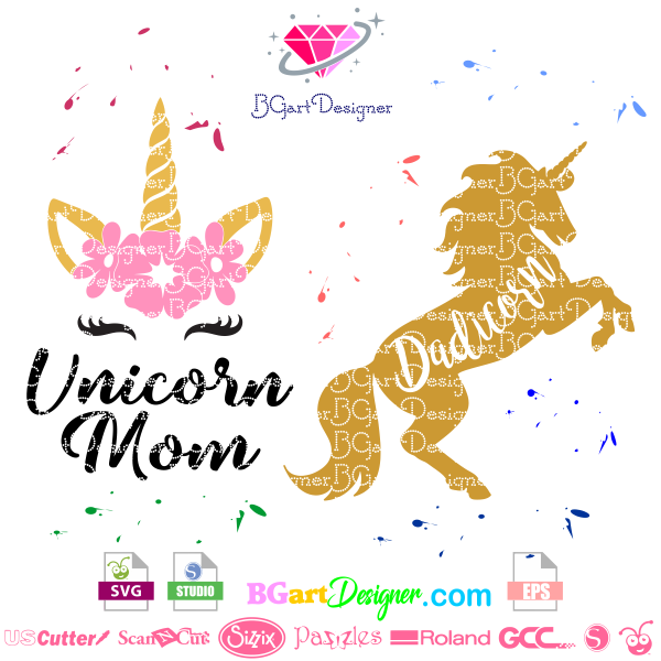 Download lllᐅDadicorn - unicorn mom svg - Bgartdesigner: The best ...