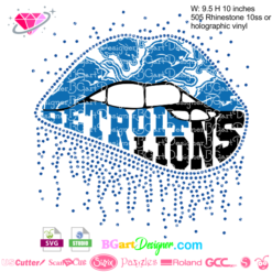 dripping lips football detroit lions svg, cricut, silhouette cameo, nfl dripping lips svg