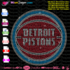 Detroit Pistons Logo rhinestone svg download, pistons logo bling digital template cricut silhouette, detroit logo layered vector cut file, detroit logo rhinestone template