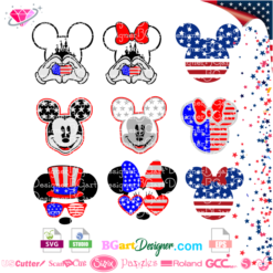 Disney Fourth Of July svg, Patriotic Ears, America Mickey Ears svg