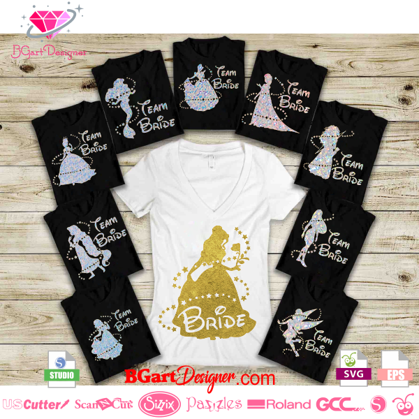 Lllá…disney Bridal Party Svg Bgartdesigner The Best Cut Files