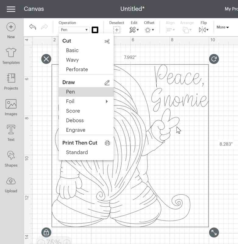 digital stamp cricut design space