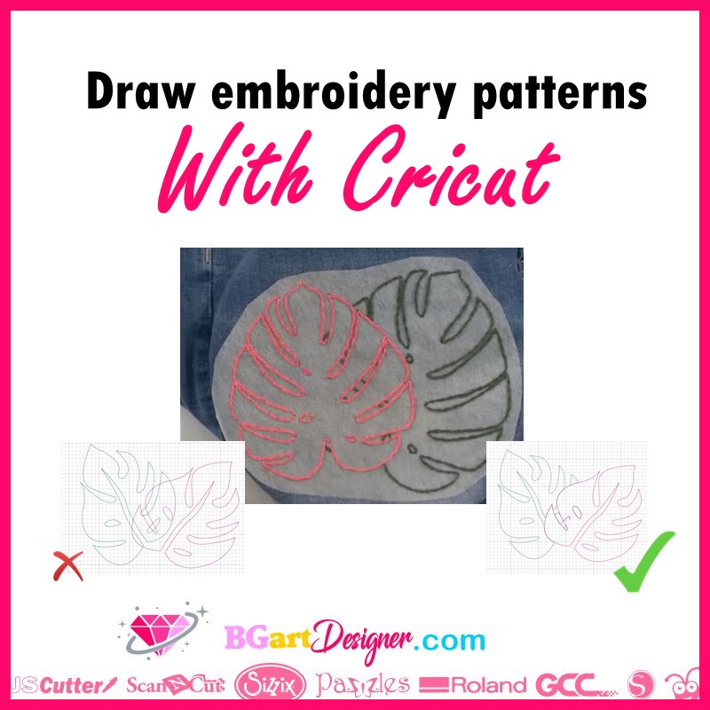 Draw embroidery patterns with a cricut