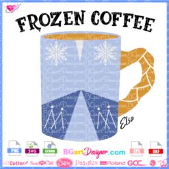 elsa frozen coffee cut file, frozen 2 snowflake vector designs cutting machine, elsa mickey ears svg files, frozen coffee quote