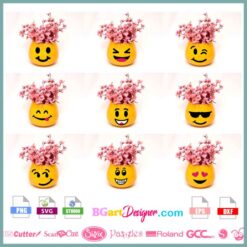 emoji centerpiece svg, emoji birthday celebration download. emoji layered svg vector, emoji bundle svg