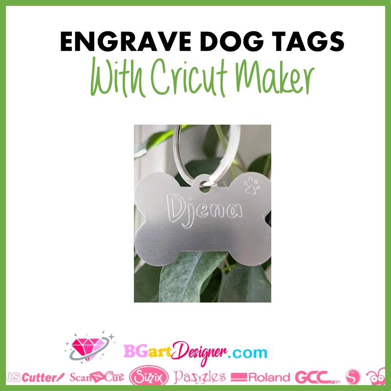 engrave dog tag with cricut