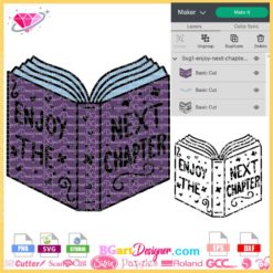 enjoy the next chapter svg cricut silhouette, chapter book layered svg, open book svg, Harry Potter book svg, halloween book svg