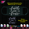 faith over fear fancy script font rhinestone template svg cricut silhouette, faith over fear cross mask bling download cut file, faith over fear religious quote bling small size