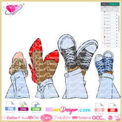 father son daughter mom legs svg cricut silhouette, family legs shoes svg cricut silhouette, converse shoes dad son sublimation