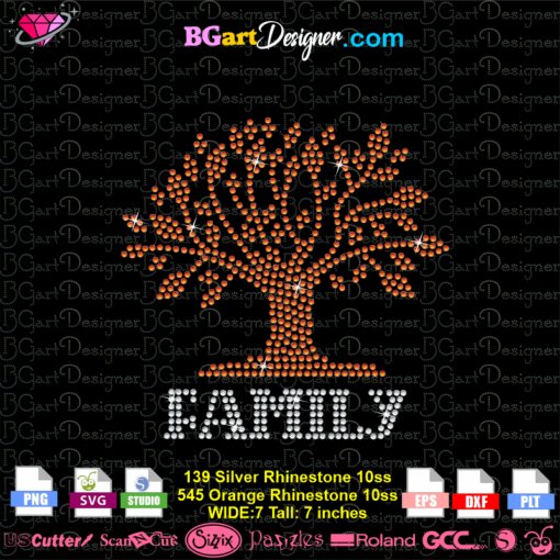 family tree rhinestone svg cricut silhouette, tree leaf bling transfer iron on, family reunion rhinestone svg cricut silhouette download, family day rhinestone svg template plt dxf