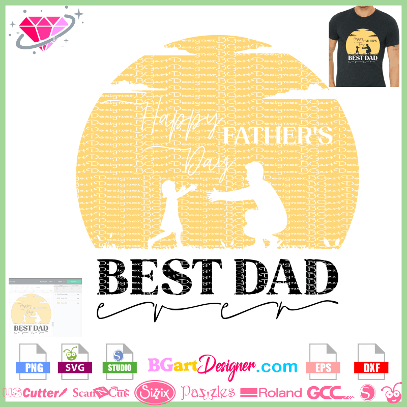 Free Free 173 Silhouette Cameo Happy Father&#039;s Day Svg SVG PNG EPS DXF File