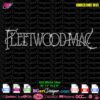 Fleetwood Mac logo rhinestone template for SS10 stones, 11-inch SVG, EPS, DXF, PLT, PNG and Studio3 cut files
