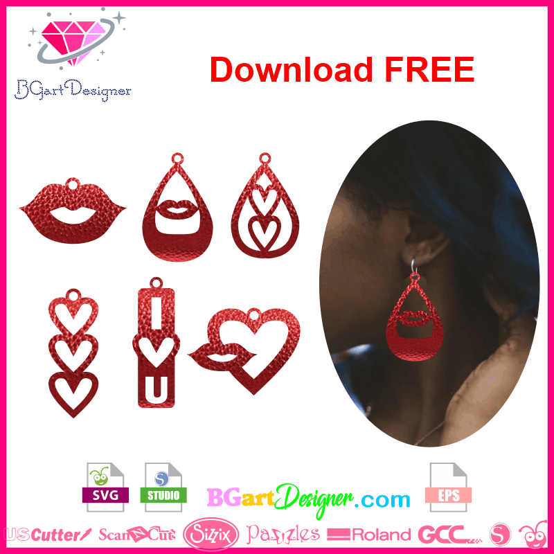 Free earring svg template - BGartdesigner: faux leather ...