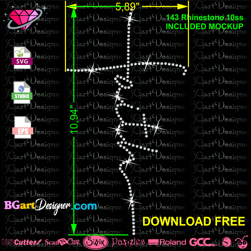 Download Cross Faith Rhinestone Free All That You Need Know About Cutter SVG, PNG, EPS, DXF File