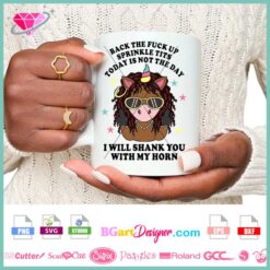 unicorn mug designs png, witha fuck svg cricut