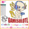gamesolotl axolotl gamer svg, axolotl playing svg,